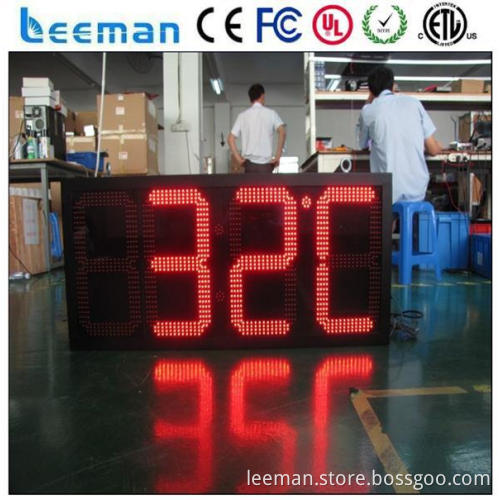 6 digit time and temperature sign led outdoor countdown timer outdoor big led clock